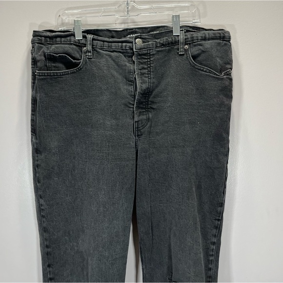 Old Navy Women’s Black Distressed High Waisted Sky-Hi Straight Leg Jeans - Picture 12 of 12